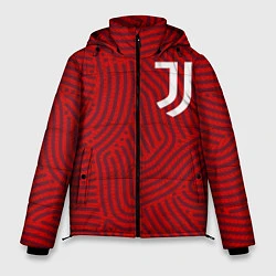 Куртка зимняя мужская Juventus отпечатки, цвет: 3D-красный