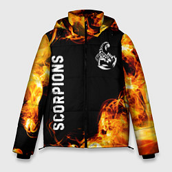 Мужская зимняя куртка Scorpions и пылающий огонь