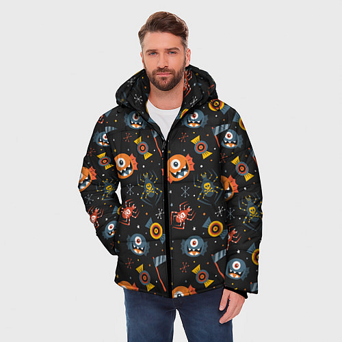Мужская зимняя куртка HALLOWEEN ХЭЛЛУИН / 3D-Светло-серый – фото 3