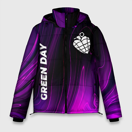 Мужская зимняя куртка Green Day violet plasma / 3D-Черный – фото 1