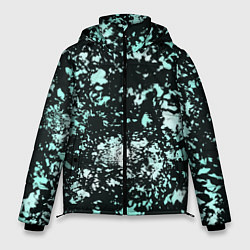 Куртка зимняя мужская Абстракция текстура Снег, цвет: 3D-черный