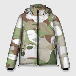 Куртка зимняя мужская Камуфляж зимний лес крупный, цвет: 3D-светло-серый