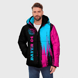 Куртка зимняя мужская Bayer 04 - neon gradient: по-вертикали, цвет: 3D-черный — фото 2