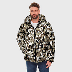 Куртка зимняя мужская Камуфляж зимний лес - мелкий, цвет: 3D-черный — фото 2