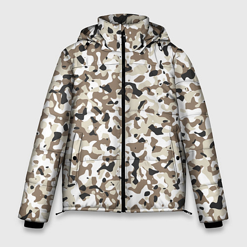 Мужская зимняя куртка Камуфляж зима мелкий / 3D-Черный – фото 1