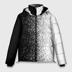 Мужская зимняя куртка Брызги красок - Черно-белый