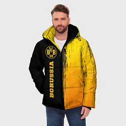 Куртка зимняя мужская Borussia - gold gradient: по-вертикали, цвет: 3D-черный — фото 2
