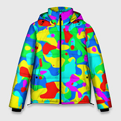 Куртка зимняя мужская Форма маляра - кляксы, цвет: 3D-черный