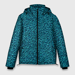 Куртка зимняя мужская Водяные волны - паттерн, цвет: 3D-черный
