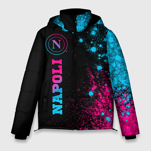 Мужская зимняя куртка Napoli - neon gradient: по-вертикали / 3D-Черный – фото 1