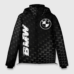 Куртка зимняя мужская BMW карбоновый фон, цвет: 3D-черный