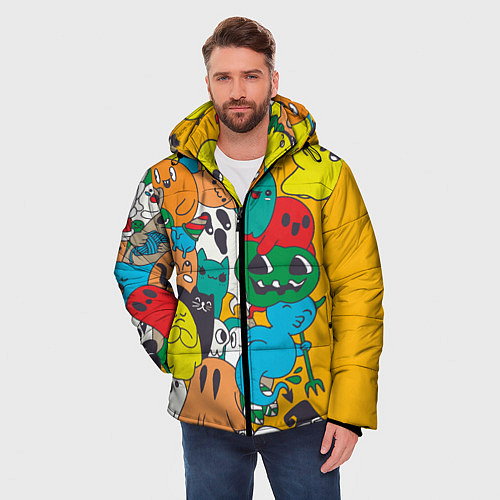 Мужская зимняя куртка Дом с приведениями / 3D-Светло-серый – фото 3