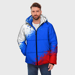 Куртка зимняя мужская Флаг России - триколор, цвет: 3D-красный — фото 2