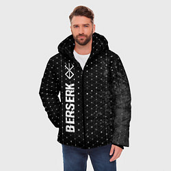 Куртка зимняя мужская Berserk glitch на темном фоне: по-вертикали, цвет: 3D-черный — фото 2