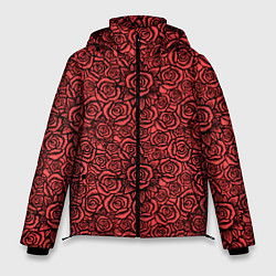 Куртка зимняя мужская Готические розы ретро, цвет: 3D-светло-серый