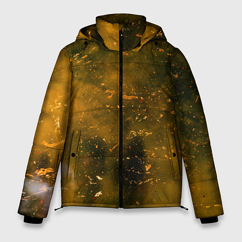 Мужская зимняя куртка Чёрный туман и золотые краски / 3D-Черный – фото 1