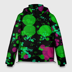 Куртка зимняя мужская Токсичные пузыри, цвет: 3D-черный