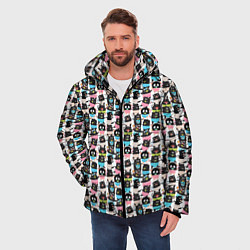 Куртка зимняя мужская Весёлые монстрики с соской, цвет: 3D-светло-серый — фото 2