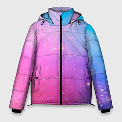 Куртка зимняя мужская Звёздное геометрическое небо, цвет: 3D-красный