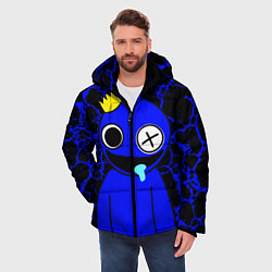 Куртка зимняя мужская Радужные друзья - персонаж Синий, цвет: 3D-черный — фото 2