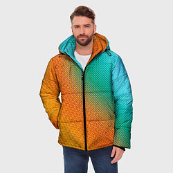 Куртка зимняя мужская Полутоновый градиент - текстура, цвет: 3D-светло-серый — фото 2