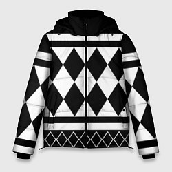 Куртка зимняя мужская Узор Кена Рюгуджи, цвет: 3D-черный