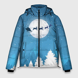 Куртка зимняя мужская Новогодняя сказка дед мороз, цвет: 3D-светло-серый