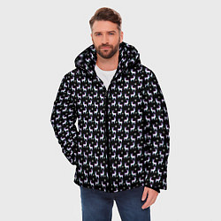 Куртка зимняя мужская Glitch свитер с оленями, цвет: 3D-черный — фото 2