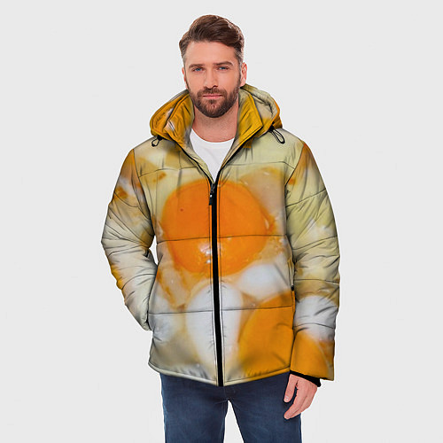 Мужская зимняя куртка Яичница с салом / 3D-Светло-серый – фото 3