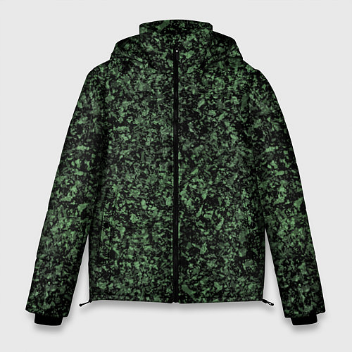 Мужская зимняя куртка Черный и зеленый камуфляжный / 3D-Черный – фото 1
