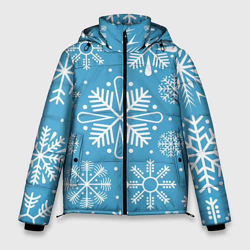 Мужская зимняя куртка Snow in blue / 3D-Черный – фото 1