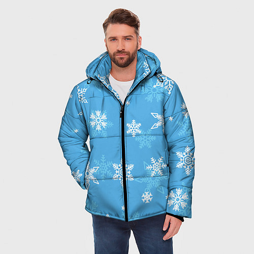 Мужская зимняя куртка Голубой снегопад / 3D-Светло-серый – фото 3