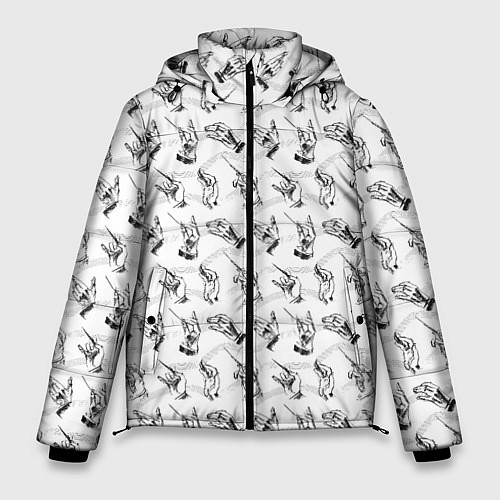 Мужская зимняя куртка Руки дирижера / 3D-Черный – фото 1