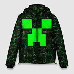 Куртка зимняя мужская Minecraft green squares, цвет: 3D-черный
