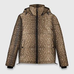 Куртка зимняя мужская Текстура шкуры пятнистого оленя, цвет: 3D-черный