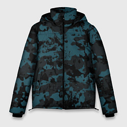 Куртка зимняя мужская Тёмно-синий камуфляж, цвет: 3D-черный