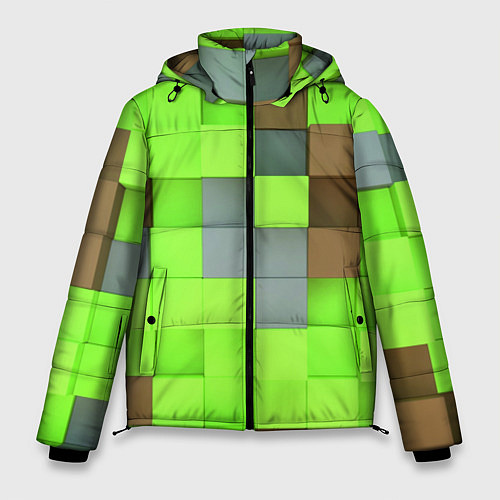 Мужская зимняя куртка Матвей майнкрафт / 3D-Черный – фото 1