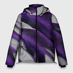 Куртка зимняя мужская Фиолетовые волны, цвет: 3D-красный