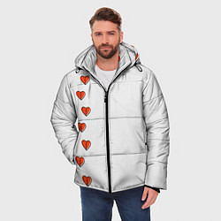Куртка зимняя мужская Дорожка разбитых сердец - светлый, цвет: 3D-светло-серый — фото 2