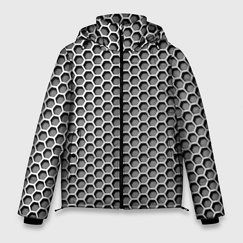 Мужская зимняя куртка Металлическая кольчуга / 3D-Черный – фото 1