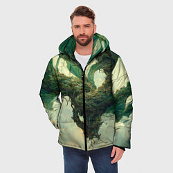 Куртка зимняя мужская Рисунок нейросети, цвет: 3D-черный — фото 2
