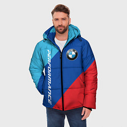 Куртка зимняя мужская Bmw - m colors, цвет: 3D-красный — фото 2