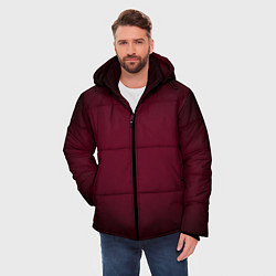 Куртка зимняя мужская Марсала темная, градиент, цвет: 3D-черный — фото 2