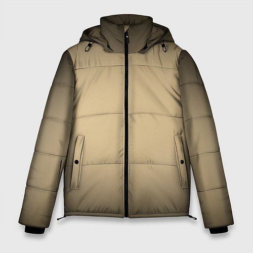 Мужская зимняя куртка Бежевый градиент / 3D-Черный – фото 1