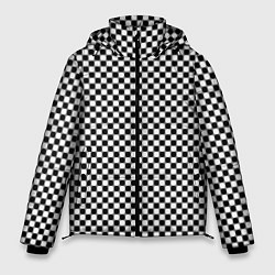 Куртка зимняя мужская Шахматная клетка иллюзия, цвет: 3D-светло-серый