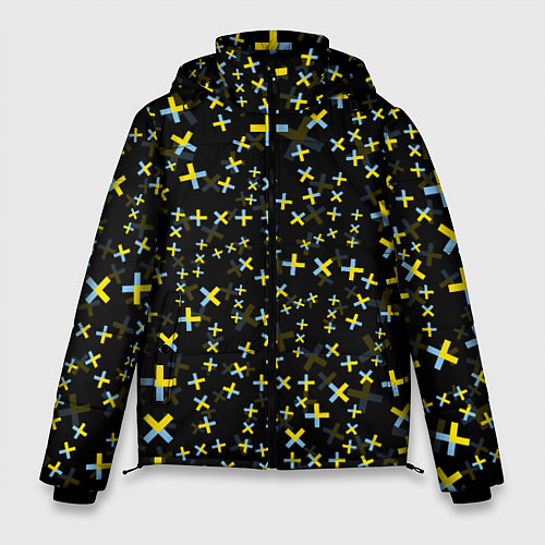 Мужская зимняя куртка TXT pattern logo / 3D-Черный – фото 1