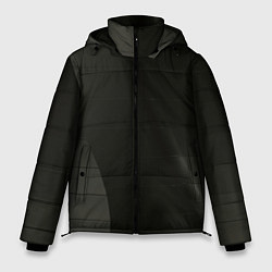 Куртка зимняя мужская Чёрные геометрические металлические листы, цвет: 3D-красный