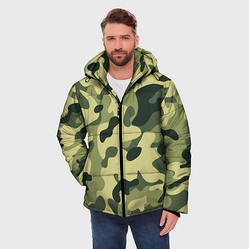 Мужская зимняя куртка Лесной камуфляж / 3D-Светло-серый – фото 3