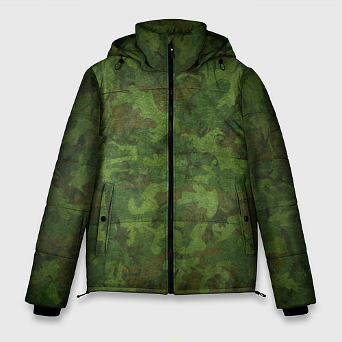 Мужская зимняя куртка Камуфляж хаки / 3D-Черный – фото 1
