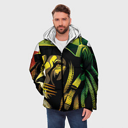 Куртка зимняя мужская Раста Лев в каске, цвет: 3D-черный — фото 2